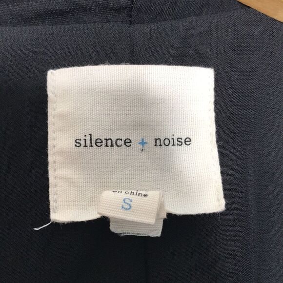 Silence + Noise Black Open Front Cardigan with Pockets Women’s Size Small - Picture 6 of 8